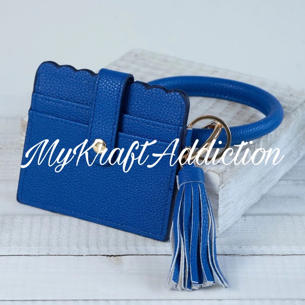Wristlet bracelet id holder wallet
